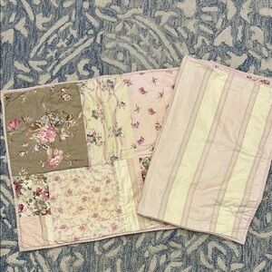 Simply Shabby Chic Floral Patchwork Pillow Covers - Pink and Cream